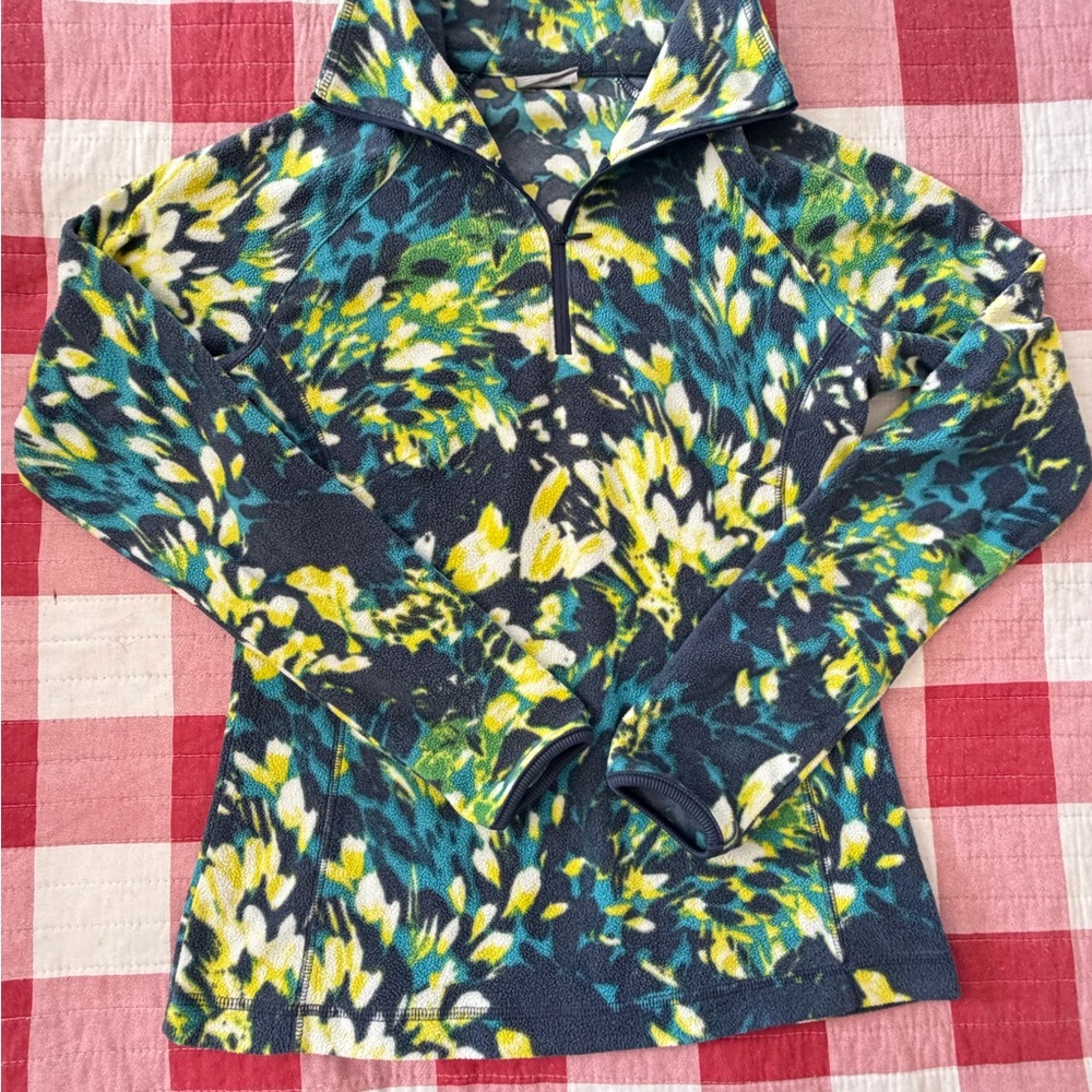 Columbia Floral Quarter-Zip Pullover women’s size XS
